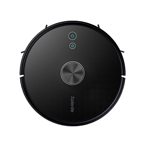 SALENTE L6, 360° Laser-Staubsaugerroboter mit Wischfunktion 2-1, WLAN, mit APP Steuerung, Alexa, Google Home, 3300Pa, 65dB, LDS + SLAM-Algorithmus, ideal für Tierhaare Teppiche Hartboden von SALENTE