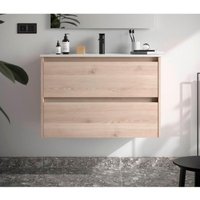 Noja Unterschrank 800 2 Schubladen + Waschbecken Nature - Salgar Noja Unterschrank 800 2 Schubladen + Waschbecken Nature - Salgar von SALGAR