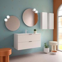 Salgar Badezimmermöbel BIBA 1000 2 Metallschubladen mit Soft-Close WHITE COTTON 989 x 540 x 450 mm von SALGAR