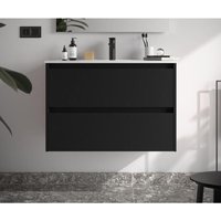 Salgar Noja Unterschrank 800 2 Schubladen + Waschbecken Black Satin Salgar Noja Unterschrank 800 2 Schubladen + Waschbecken Black Satin von SALGAR
