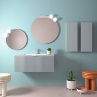 Salgar Schrank wandhängend BIBA 1000 1 Metallschublade und versteckter Schublade BLUE FOG 997 x 405 x 450 mm von SALGAR