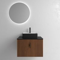 Salgar Schrank wandhängend BIBA 600 1 Metallschublade und versteckter Schublade NUSSBAUM MAYA 598 x 405 x 450 mm von SALGAR