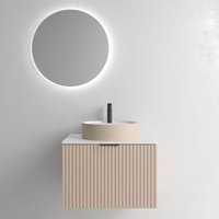 Salgar Schrank wandhängend BIBA 700 1 Metallschublade und versteckter Schublade MACCHIATO 697 x 405 x 450 mm von SALGAR