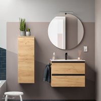 Salgar Schrank wandhängend SPIRIT 700 2 Metallauszug mit Softeinzug EICHE AFRIKA 697 x 540 x 450 mm von SALGAR