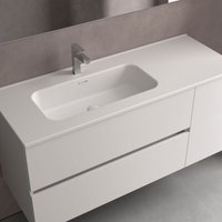 Salgar Waschbecken CONSTANZA 1100D ohne Siphon oder Clicker-Ablauf , Für Möbel 800 MATT-WEISS 1110 x 20 x 460 mm von SALGAR