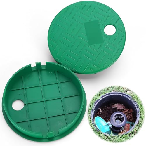 Ventilkasten Deckel, 2pcs Sprinklerventilabdeckung, Bewässerungssystem Abdeckung, 5,5 Zoll Innendurchmesser, 6 Zoll Außendurchmesser, Geeignet für Garten-Rasen- und Hofsprinklersystem von SALGIA