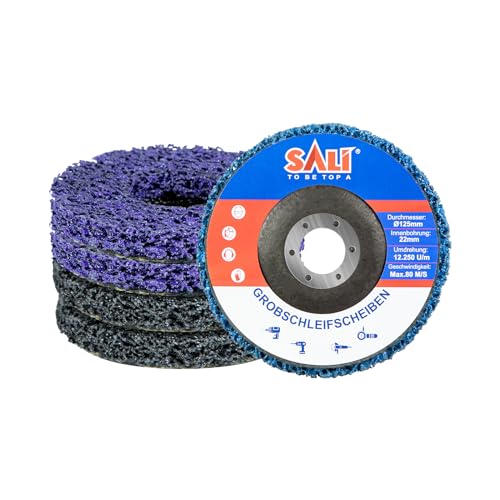 SALI 125mm CSD Scheibe Schleifscheiben für Winkelschleifer 5 Stück Reinigungsscheibe Set Grobreinigungsscheibe Schleif Scheibe Nylongewebescheibe Clean Strip Disc Entfernen Sie Farbe Rost, Mischfarben von SALI