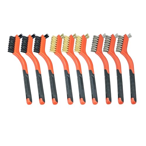 SALI 9 Stück Drahtbürsten Set Messing-Drahtbürste Edelstahl-Bürste Nylon-Bürsten Gebogener Griff erleichtert Schmutz Farbschrubben sowie das Entfernen von Farbflecken auf unbearbeiteten Metallteilen SALI 9 Stück Drahtbürsten Set Messing-Drahtbürste Edelstahl-Bürste Nylon-Bürsten Gebogener Griff erleichtert Schmutz Farbschrubben sowie das Entfernen von Farbflecken auf unbearbeiteten Metallteilen von SALI