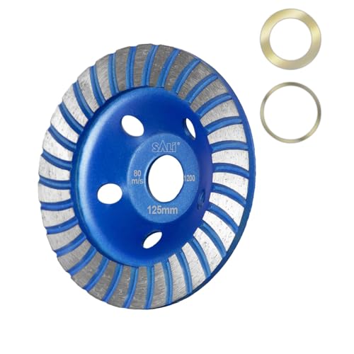 SALI Premium Diamant-Schleiftopf 125x22,2mm Schleifscheibe 20mm Diamant Schleifteller Universal,für Beton, Naturstein, Fliesenkleber, Granit SALI Premium Diamant-Schleiftopf 125x22,2mm Schleifscheibe 20mm Diamant Schleifteller Universal,für Beton, Naturstein, Fliesenkleber, Granit von SALI