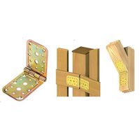 10 Stück verstellbare Stahlplatte zur Befestigung von Holzbalkenscharnieren 65 x 100 x 100 – Wohnzimmer von SALONE
