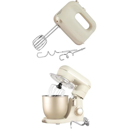 Bundle aus Salter EK5512SBOVDE Backhandmixer - Elektrischer Schneebesen mit 5 Geschwindigkeitsstufen, 250W + Salter EK5511SBOVDE Elektrischer Standmixer - Mixer mit 4L-Mixtopf, 10 Geschwindigkeitsstuf von SALTER