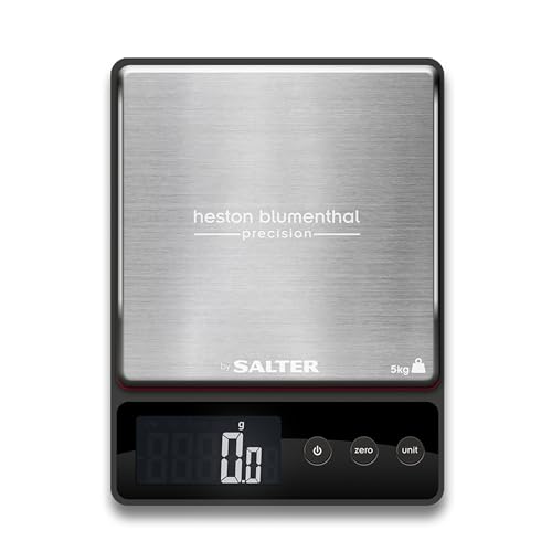 Heston Blumenthal by Salter 1140A HBBKDR Digitale Küchenwaage - 5kg Kapazität, Messung in Präzisions 0,5g-Schritten, Hinzufügen und Wiegen/Tarafunktion, Edelstahl Plattform, Messen Sie Flüssigkeiten Heston Blumenthal by Salter 1140A HBBKDR Digitale Küchenwaage - 5kg Kapazität, Messung in Präzisions 0,5g-Schritten, Hinzufügen und Wiegen/Tarafunktion, Edelstahl Plattform, Messen Sie Flüssigkeiten von SALTER