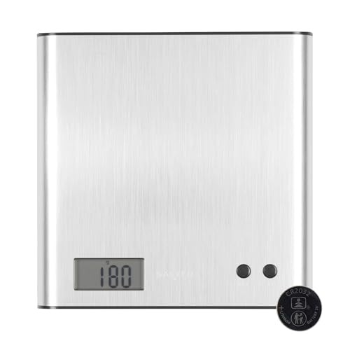 Salter Küchenwaage Digital 3kg, Digitale Küchenwaage Arc Design, Waage Küchenwaage mit Edelstahlplattform, Elektronische Küchenwaage mit LCD Display, Tara-Funktion von SALTER