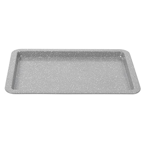 Salter BW02775G Marblestone Rechteckiges Backblech - 38cm Antihaft Ofenblech, Grau Kohlenstoffstahl, leicht zu reinigen, zum Backen und Braten Fleisch, Gemüse, PFOA-frei Kuchenblech von SALTER