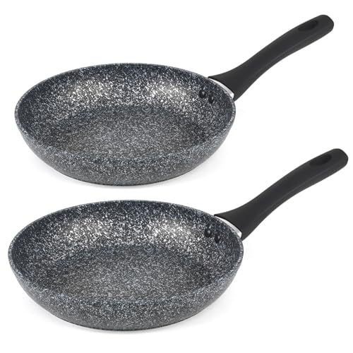 SALTER COMBO-3692 Megastone Frying Pan Set - 24/28 cm Non-Stick Fry Pans, Induction Frying Pan, 2 Piece Set, Omelette Pan, Dishwasher & Metal Utensil Safe, PFOA Free, Aluminium, Soft-Touch Handles SALTER COMBO-3692 Megastone Frying Pan Set - 24/28 cm Non-Stick Fry Pans, Induction Frying Pan, 2 Piece Set, Omelette Pan, Dishwasher & Metal Utensil Safe, PFOA Free, Aluminium, Soft-Touch Handles von SALTER