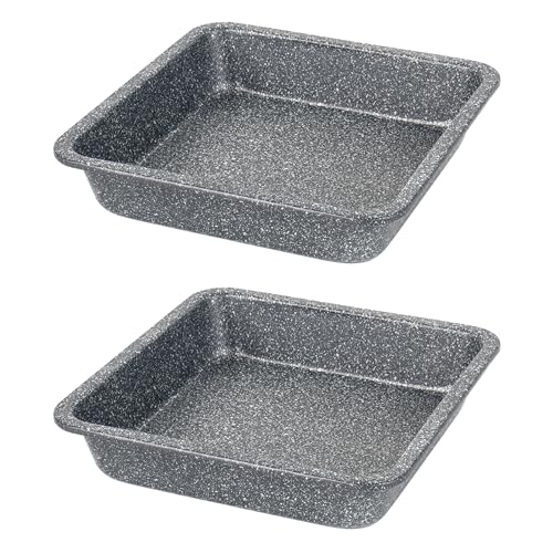 Salter Megastone 2-teiliges quadratisches Pfannen-Set – Antihaftbeschichtung, leicht zu reinigen, Kohlenstoffstahl, hitzebeständige Beschichtung, PFOA-frei, backofenfest bis 220°C, ideal zum Backen Salter Megastone 2-teiliges quadratisches Pfannen-Set – Antihaftbeschichtung, leicht zu reinigen, Kohlenstoffstahl, hitzebeständige Beschichtung, PFOA-frei, backofenfest bis 220°C, ideal zum Backen von SALTER