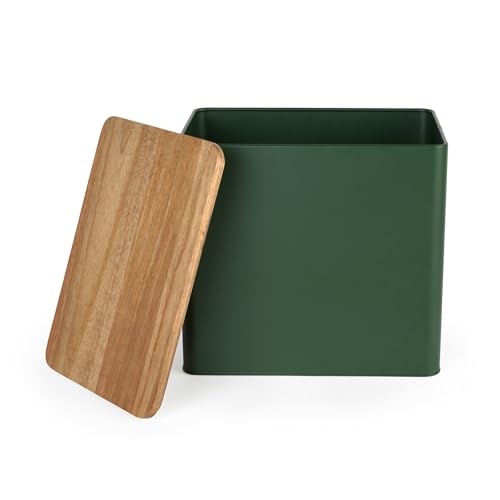 Salter Toronto Green Brotkasten – Akazienholzdeckel, pulverbeschichtetes Finish, leichte Reinigung, Lagern von Broten, Bagels, Gebäck, großer Brotkasten-Aufbewahrungsbehälter, 28 x 20.5 x 25cm Salter Toronto Green Brotkasten – Akazienholzdeckel, pulverbeschichtetes Finish, leichte Reinigung, Lagern von Broten, Bagels, Gebäck, großer Brotkasten-Aufbewahrungsbehälter, 28 x 20.5 x 25cm von SALTER