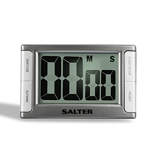 Salter 396 SVXR Premium Elektronischer Timer - Küchenuhr, digitale Stoppuhr, magnetisch fur Kühlschrank, Backofen, selbststehend, hoch-/Herunterzählen, 99 Min. 59 Sek., Start/Stopp, 2 Jahre Garantie von SALTER