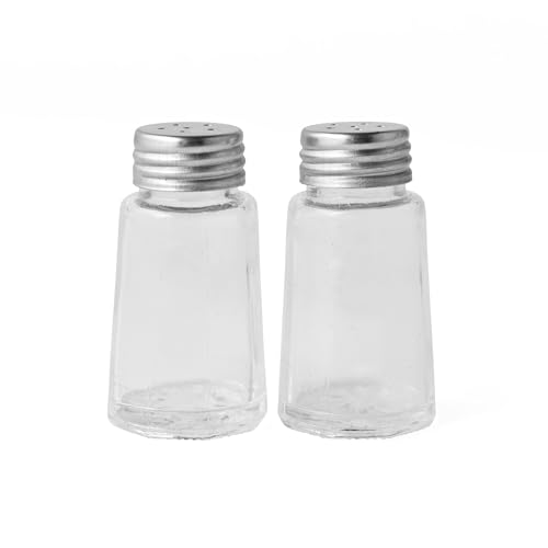 Salter Salz und Pfefferstreuer Set aus Glas, 2er Gewürzstreuer mit Edelstahldeckel, Mini Gewürzmühlen Nachfüllbar, BPA-Frei, 30g/15g Kapazität, 7 x 4 x 4cm von SALTER