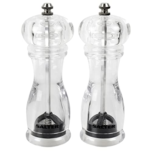 Salter 7606 CLXR salz und pfeffermühle set, Küche Pfeffer-Salzmühlen-Mühle, Diamant-Hartkeramik Schleifmechanismus, leicht einstellbar, 67g Salz/30g Pfeffer, BPA-Frei, Tafelsalzstreuer Salter 7606 CLXR salz und pfeffermühle set, Küche Pfeffer-Salzmühlen-Mühle, Diamant-Hartkeramik Schleifmechanismus, leicht einstellbar, 67g Salz/30g Pfeffer, BPA-Frei, Tafelsalzstreuer von SALTER
