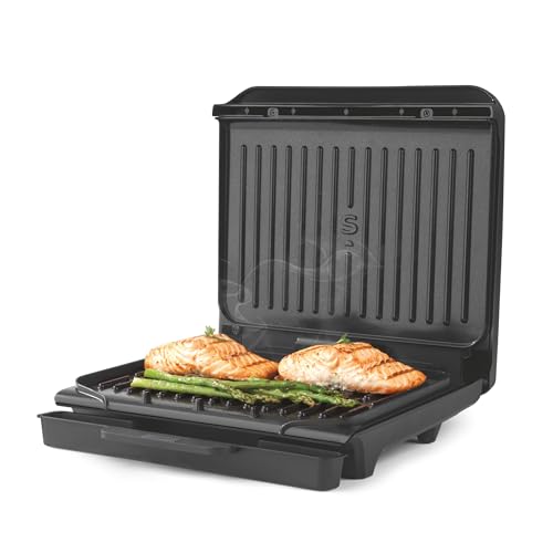 Salter ActiGrill Everyday – 4 Portion Medium Health Grill, Floating Hinge To Cook Thicker Pieces Of Food & Deep Fill Paninis, PFAS-Free Non-Stick Cooking Plates, Automatic Temperature Control, 1500W von SALTER