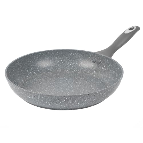 Salter BW02764 28cm Bratpfanne - Geschmiedetes Aluminium Pfanne mit Antihaftbeschichtung, Universalpfanne Induktion, Spülmaschinenreinigung geeignet, Marblestone Kollektion, für Fisch/Fleisch/Gemüse von SALTER