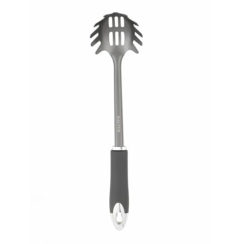 Salter BW11067EU7 Cosmos Spaghettilöffel, Edelstahl Küchenutensil, Nudellöffel, Nudelkelle, Soft-Touch-Griff mit Aufhängeöse mit Aufhängender Haken für einfache Aufbewahrung, BPA-Frei von SALTER