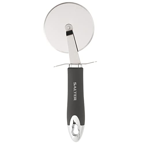 Salter BW11387EU7 Cosmos Pizzaschneider, Edelstahl Küchenutensil, Pizzaroller, Pizza Cutter, Pizzamesser für Pizza, Kuchen, Waffeln, Soft-Touch/ rutschfestem Griff mit Aufhängeöse, BPA-Frei von SALTER