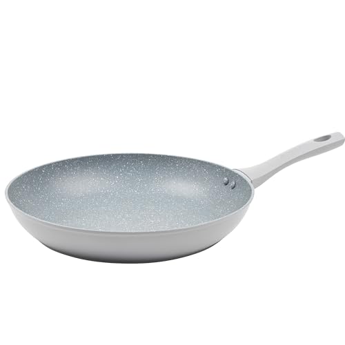 Salter BW11606TEDIR Bratpfanne aus Marmorstein, 32 cm, antihaftbeschichtet, korrosionsbeständig, geschmiedetes Aluminium, spülmaschinenfest, induktionsgeeignet, gesund essen, mit wenig oder keinem Öl, von SALTER