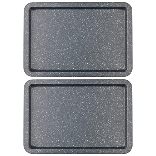 Salter PREPACK8261 Megastone Backblechset - 2-tlg., Antihaft-Ofenblech, Leichtes Karbonstahl, Einfach zu Reinigen, Flaches Ofenblech, Stark & Langlebig, PFOA-frei, Silber, 37 cm von SALTER