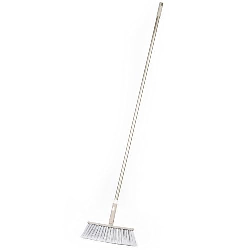Salter LASAL71489WEU7 Besen, Kehrbesen mit langem Stiel für Innenräume, schlanker Schwenkkopf, weiche Borsten für Hartböden, Teleskopstiel bis zu 120 cm, Slimline Flexi, Warm Harmony-Kollektion von SALTER