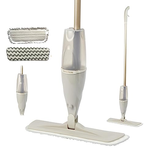 Salter LASAL71533WEU7 Sprühmopp mit 600ml nachfüllbar wassertank - Flachmopp mit eingebauter Sprühfunktion, Bodenwischer mit Scheuerpad und Polierpad, Eimer frei wischer fur Hartböden, Warm Harmony von SALTER