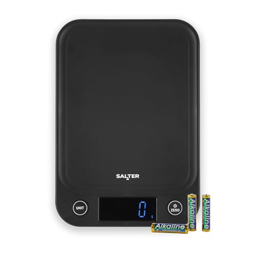 Salter Toronto Digitale Küchenwaage – Elektronische Lebensmittelwaagen für Flüssigkeiten, Einfach ablesbares beleuchtetes Display, Tara-/Null-Funktion, Schlankes kompaktes Design, 5KG, Schwarz Salter Toronto Digitale Küchenwaage – Elektronische Lebensmittelwaagen für Flüssigkeiten, Einfach ablesbares beleuchtetes Display, Tara-/Null-Funktion, Schlankes kompaktes Design, 5KG, Schwarz von SALTER