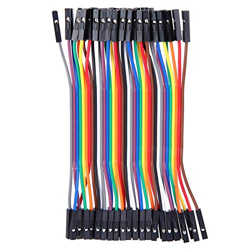 10-teiliges mehrfarbiges DuPonts-Kabel, Kunststoff-Buchse zu Buchse 2,54 mm, isolierend, elektronische Komponenten 10 cm, für Computer, Instrumente von SALUTUYA