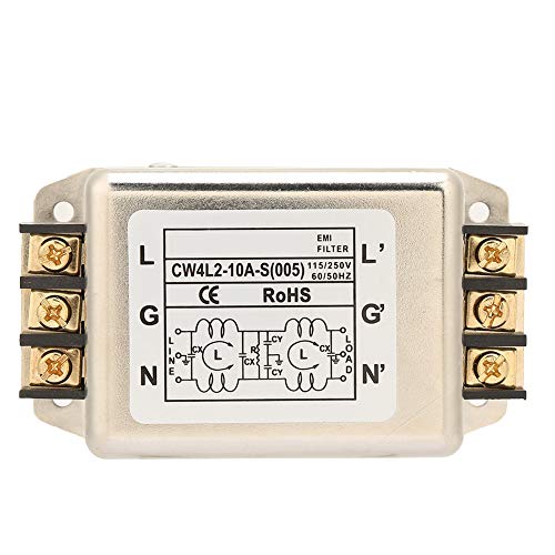 115/250V 10A einpoliger/zweipoliger Rauschunterdrücker-EMI-Filter, universeller einphasiger EMI-Filteranschluss für Stromleitungen von SALUTUYA