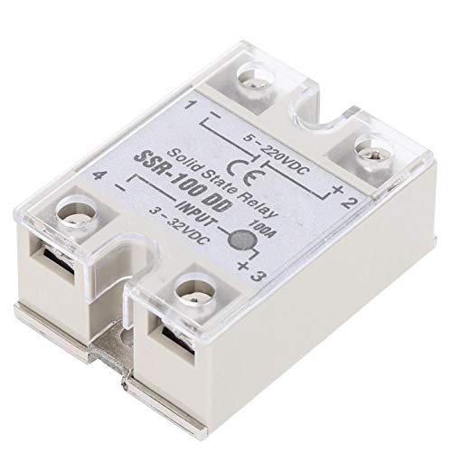 Halbleiterrelais SSR-100DD 100A DC zu DC SSR-Halbleiterrelais mit berührungslosem Schalter 5-220 V DC (SSR-100DD) von SALUTUYA