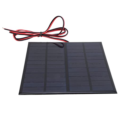 SALUTUYA Mini Solar Panel, 12V 3W Kleines Solar Panel Solar Ladegerät Panel Schneesicheres Solar Panel Solar Power Modul mit 1m Kabel, für Solar Power Energy DIY Home Garden Light Science Projects von SALUTUYA