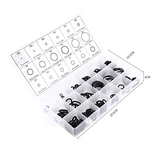 SALUTUYA Öl- und Hitzebeständige O-Ringe, 225-teiliges sortiertes O-Ring-Kit, O-Ringe-Sortiment-Kit-Set Orings-Sortiment-Set für Automobile, Dichtung Kraftstoffbeständige Wasserhahn-Installation SALUTUYA Öl- und Hitzebeständige O-Ringe, 225-teiliges sortiertes O-Ring-Kit, O-Ringe-Sortiment-Kit-Set Orings-Sortiment-Set für Automobile, Dichtung Kraftstoffbeständige Wasserhahn-Installation von SALUTUYA