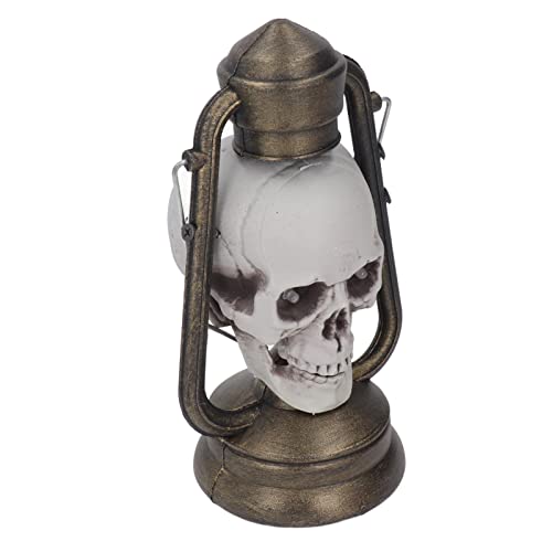 Totenkopf-Laterne, einzigartige Kunststoff-Halloween-Schädel-Lampe, tragbar, zum Aufhängen, lustige Dekoration für Spukhäuser(Typ 1) von SALUTUYA