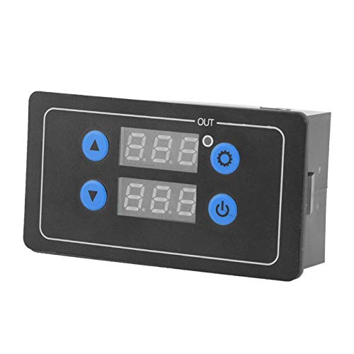 Zyklus-Timer-Relais, YF-4-einstellbares Zyklus-Verzögerungs-Timer-Relais, Modul-Digitalanzeige-Timing-Verzögerungskarte DC 12V, für Motor, Lichterketten von SALUTUYA