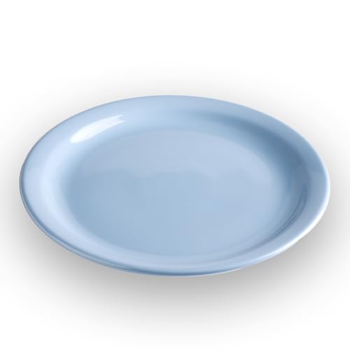 SALZKAMMERGUT KERAMIK Speiseteller, Ø 28 cm, Eisblau glänzend, Geschirr handgemacht in Österreich von SALZKAMMERGUT KERAMIK