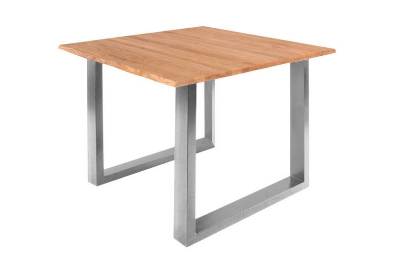 SAM® Baumkantentisch Edda, massive Wildeiche, mit Baumkante und Metallgestell U-Form von SAM®