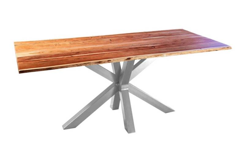 SAM® Baumkantentisch, Akazienholz massiv, nussbaumfarben, echte Baumkante, Tischplatte 26 mm von SAM®