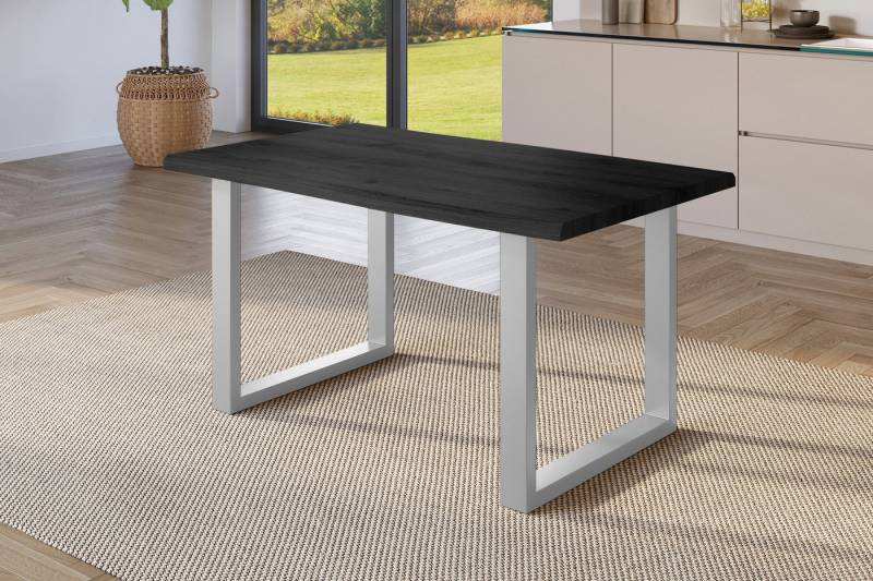 SAM® Esstisch Joel, Holz Grau-Optik, verschiedene Metallgestelle, Baumkante von SAM®