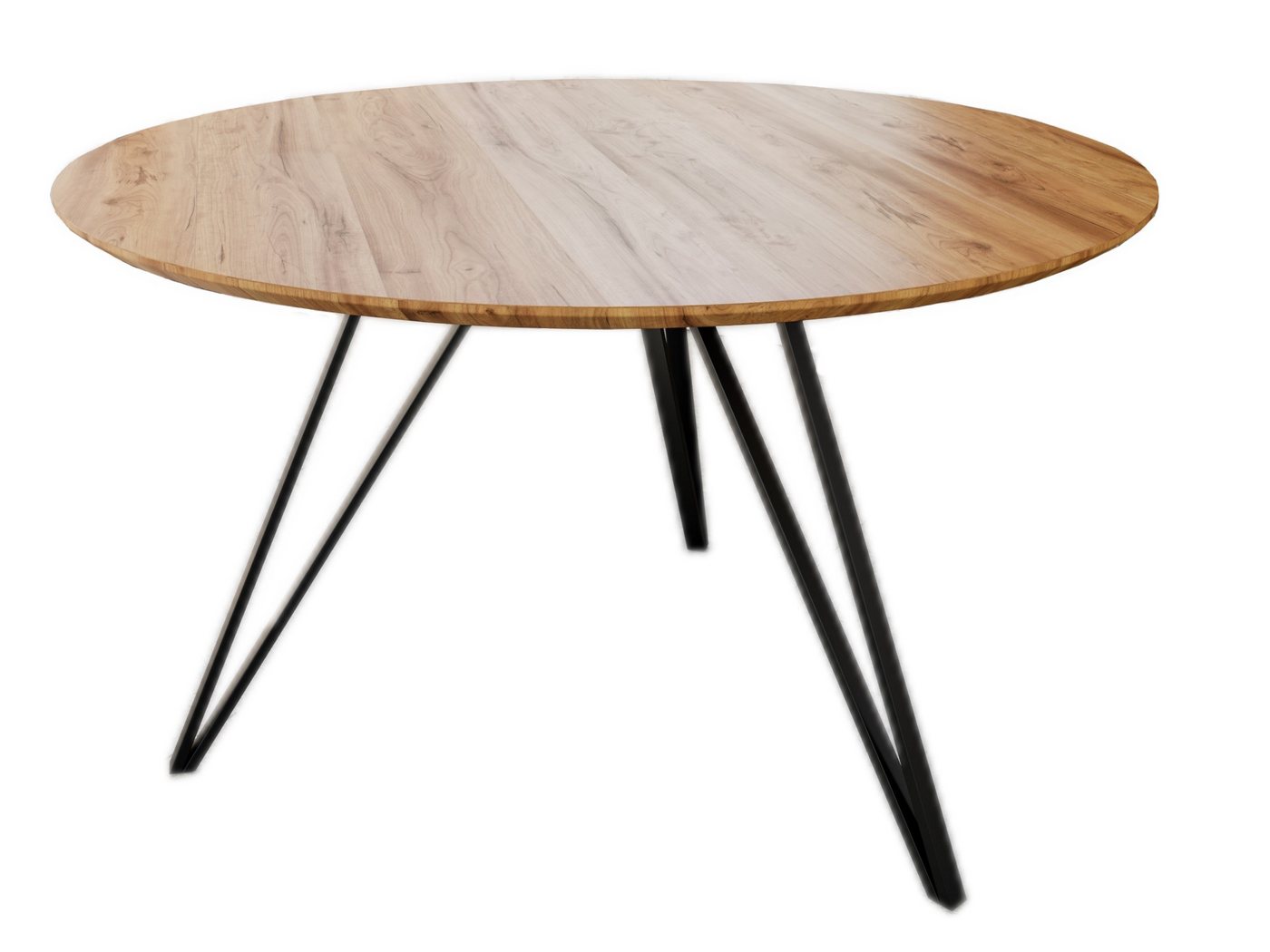 SAM® Esstisch Namu, Tischplatte rund, natur- oder nussbaumfarben, schwarzes Metallgestell von SAM®