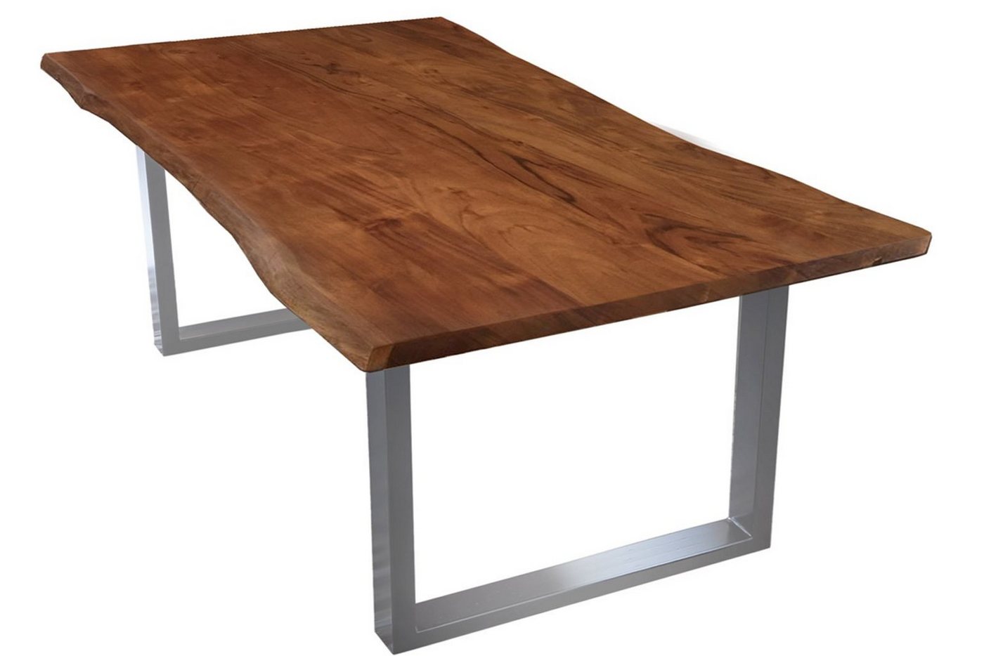 SAM® Esstisch Quarto, massives Akazienholz mit natürlicher Baumkante, 26mm, Metallgestell von SAM®