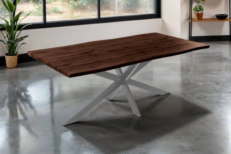 SAM® Esstisch TorbenS, verschiedene Holz-Optiken, Spider-Metallgestell, Baumkante von SAM®