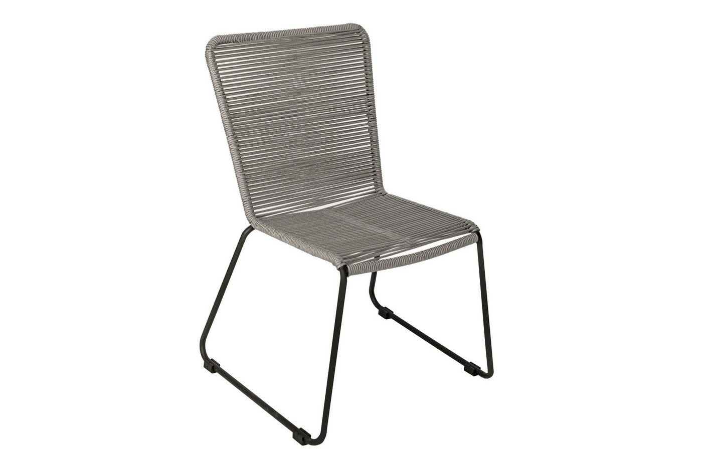 SAM® Gartenstuhl Asra, Outdoor-Seilstuhl, Farbe Grau, mit Eisen-Gestell von SAM®