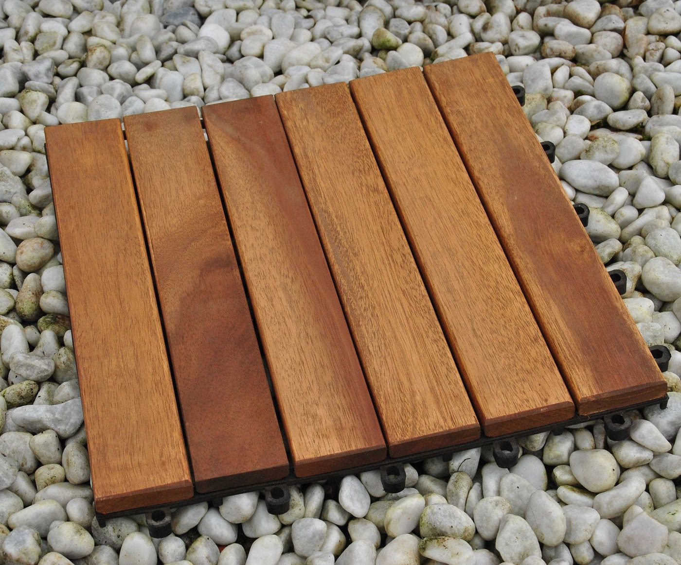 SAM® Holzfliesen Monito, 11 St., schöne Terassenfliese mit Stecksystem, Drainagensystem von SAM®