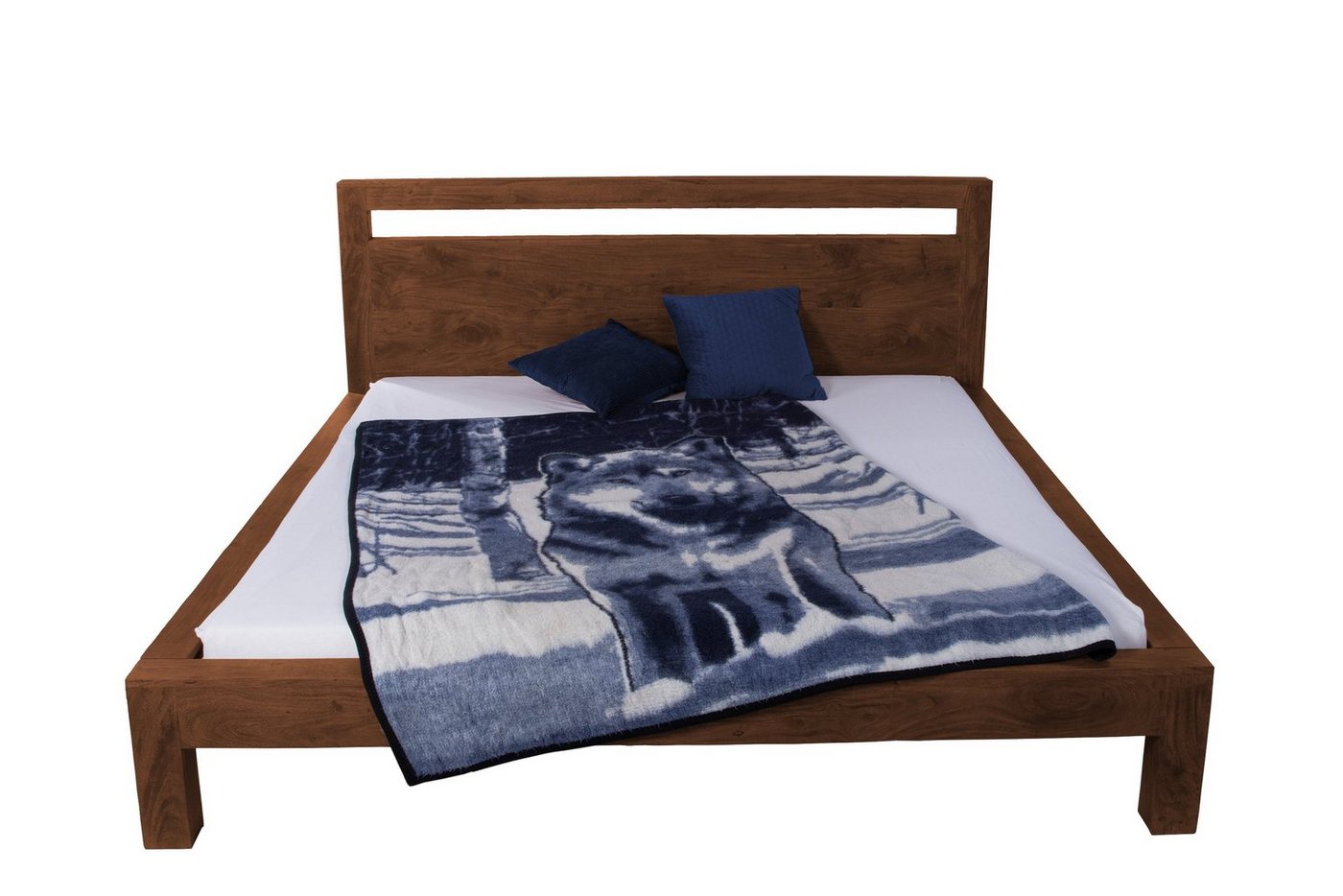 SAM® Massivholzbett Phuket, Doppelbett, massives Akazien-Holz, sehr robust, Handfertigung von SAM®